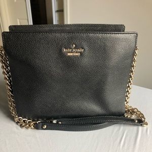 KATE SPADE adorable black leather handbag.